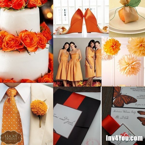 Свадьба в оранжевом цвете оформление