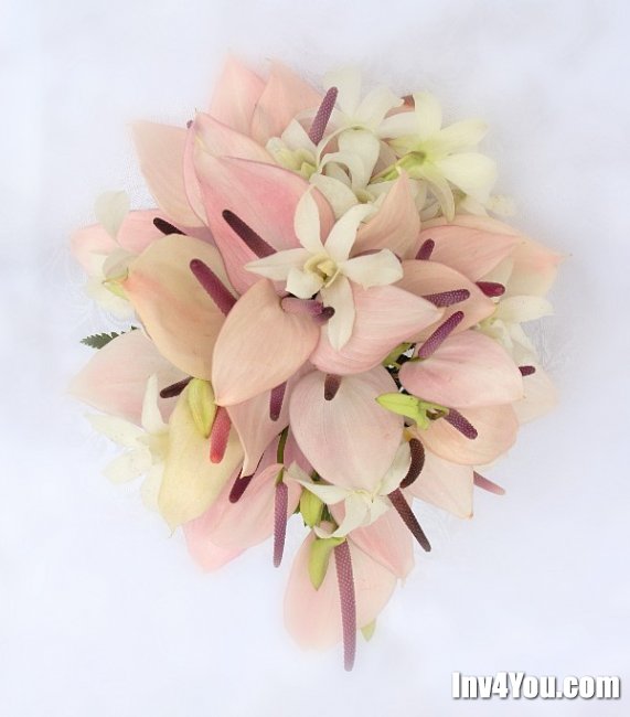 Свадебные букеты из орхидей 24 фото