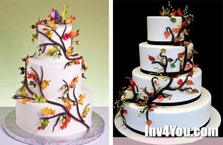 20 фото осенних тортов на свадьбу