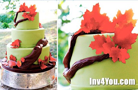 20 фото осенних тортов на свадьбу