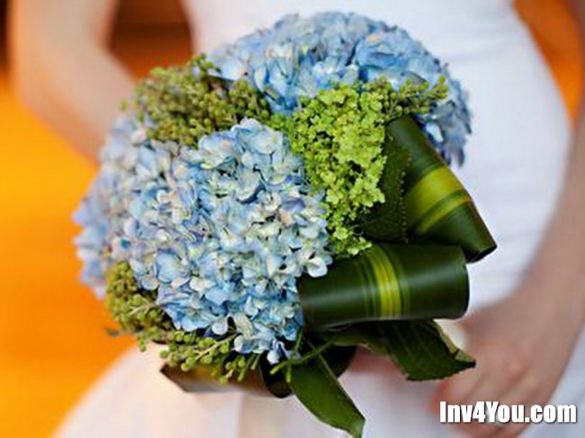 20 фото свадебных букетов бирюзового цвета